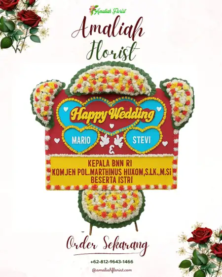 Papan Bunga Pernikahan Outdoor Wedding Jakarta